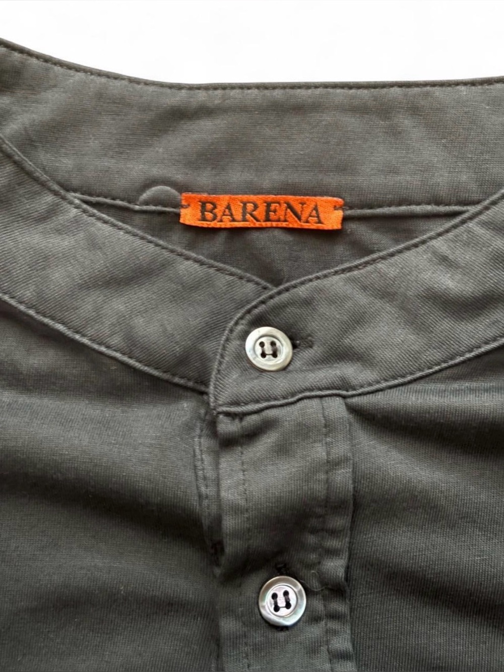 Barena Venezia Men's Shirt Henley in Black